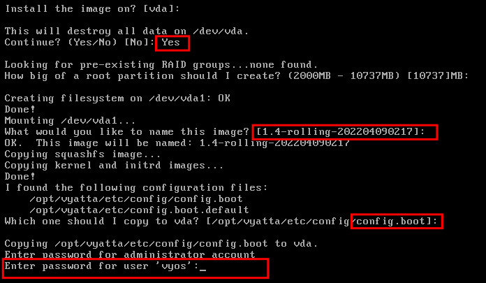 instalar vyos