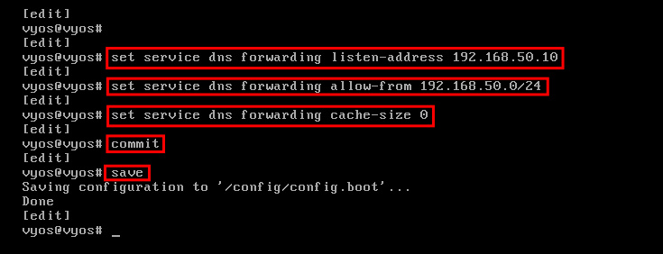 configurar el reenvío de dns