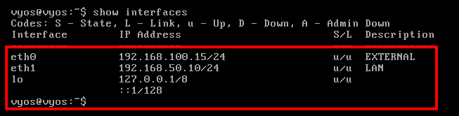 mostrar dirección ip