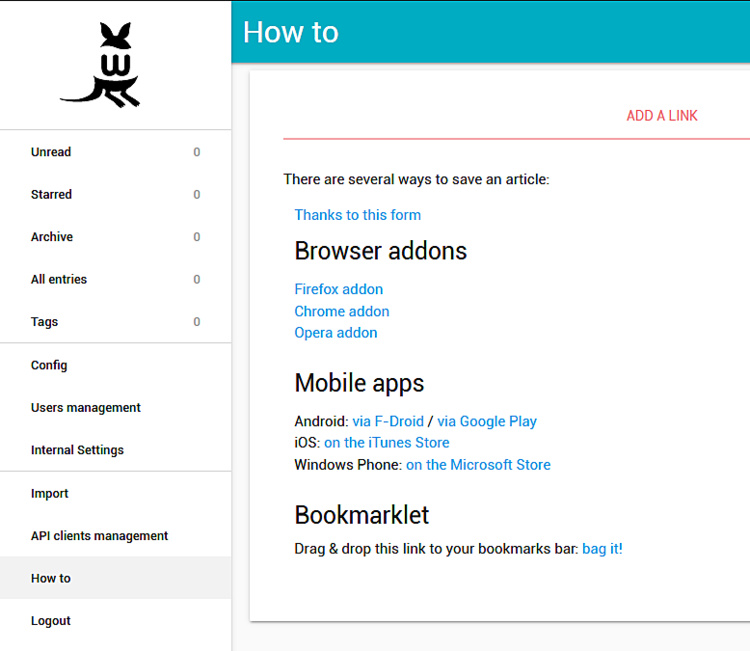 Cómo utilizar Wallabag