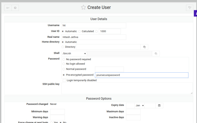 Crear un nuevo usuario Linux