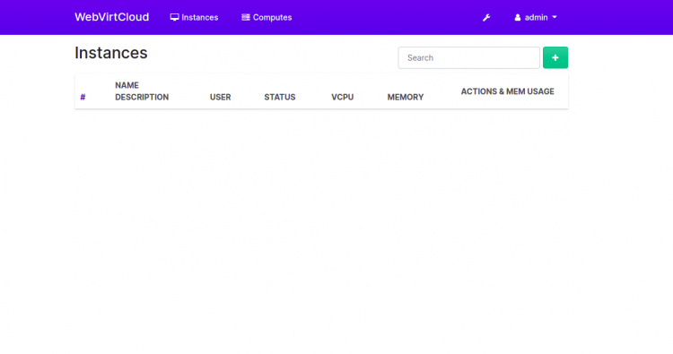 Panel de control de webVirtCloud