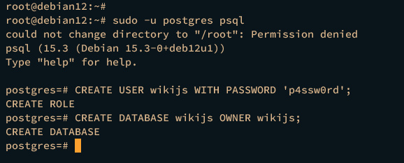 crear usuario y base de datos