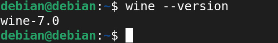 comprobar la versión de wine