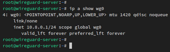 verificar interfaz wg0