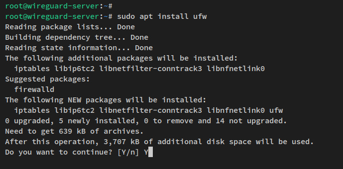 instalar ufw