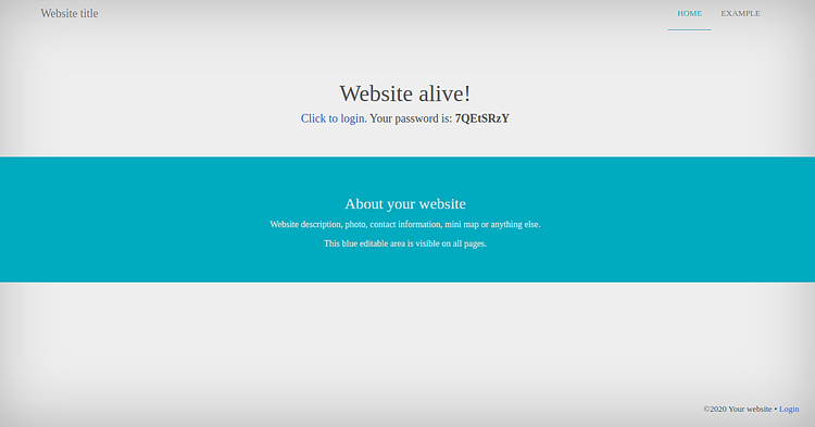 WonderCMS se ha instalado con éxito