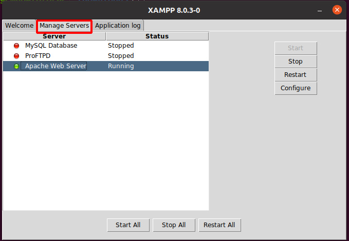 Gestionar servidores
