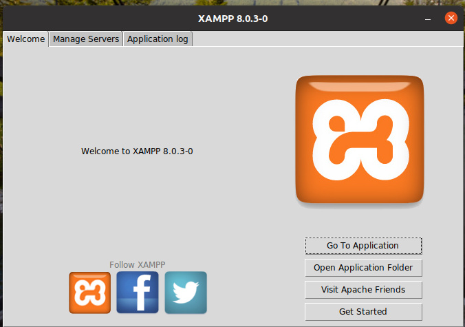 XAMPP 8 iniciado