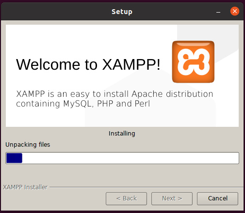Progreso de la instalación