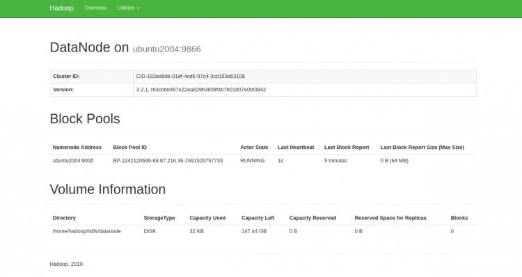 Nodo de Datos Hadoop