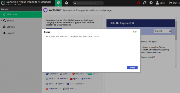 Asistente de configuración