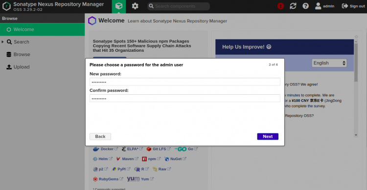 Establecer una nueva contraseña