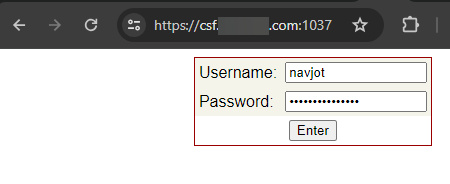 Página de acceso al LCR