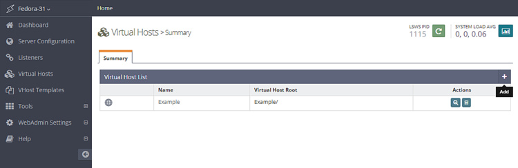 Añadir host virtual