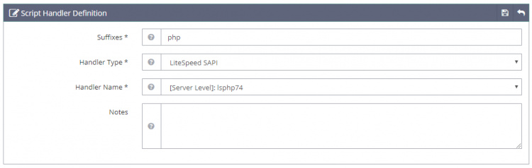 Definición del Manejador de Script