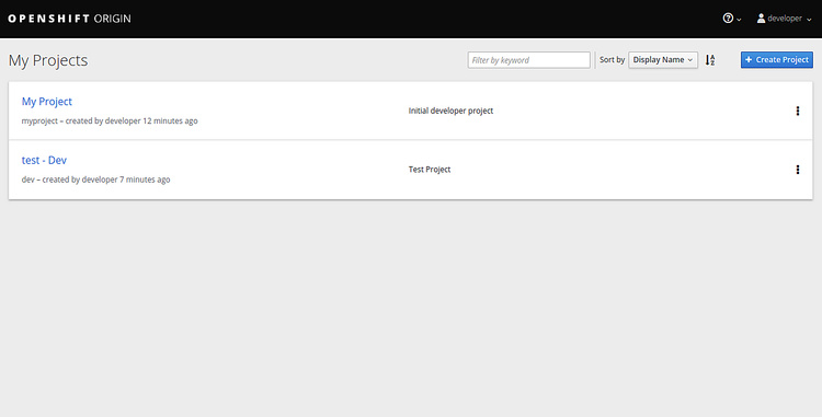 Añadir un proyecto en OPENSHIFT