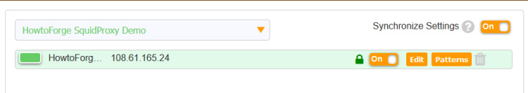 Lista de proxies de FoxyProxy