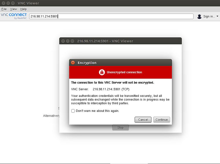 Conectar con el servidor VNC