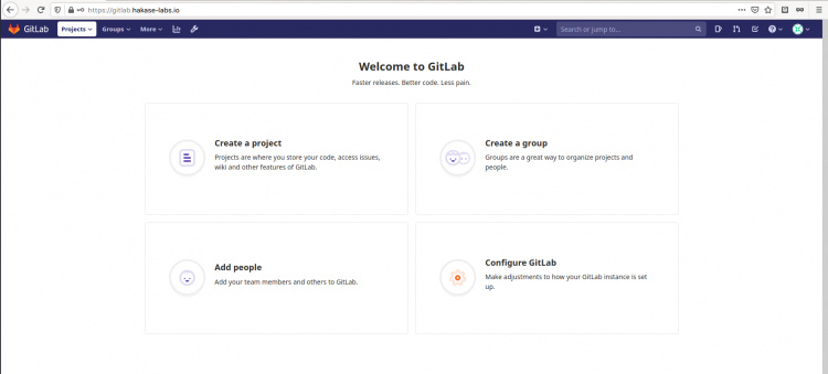 Panel de control de GitLab