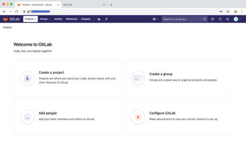 Panel de control de Gitlab