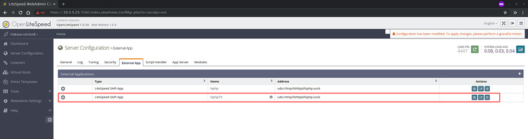 Configuración de PHP 7.4