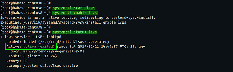 Iniciar OpenLitespeed en CentOS