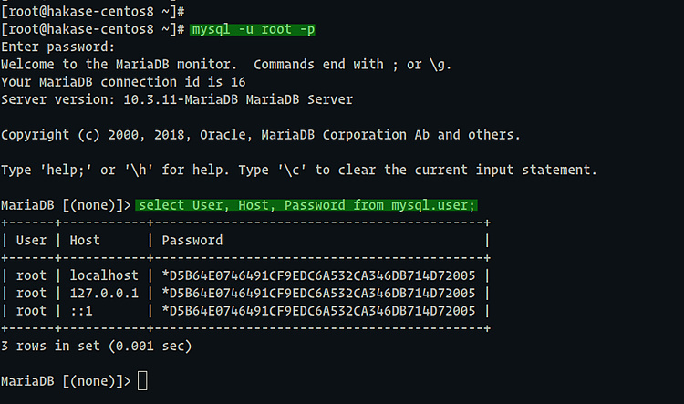 Establecer la contraseña de root de MySQL