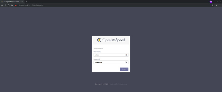 Acceder a OpenLitespeed