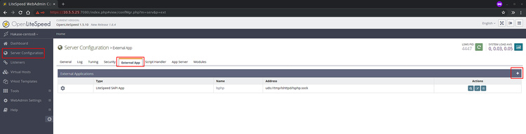 Configurar OpenLiteSpeed con PHP 7.4