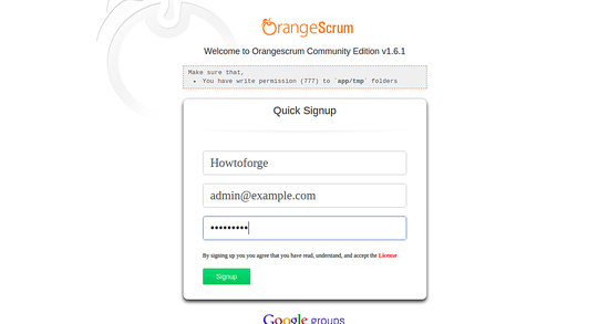 Regístrese para obtener una cuenta de administrador