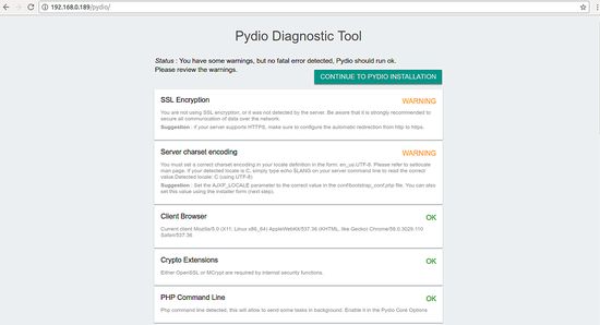 Pydio Installer
