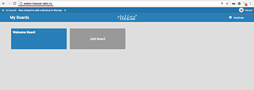 Panel de control de Wekan