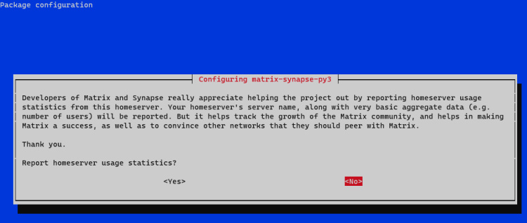Configuración de las estadísticas de uso de la matriz