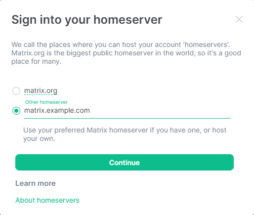 Elemento Cliente Servidor personalizado