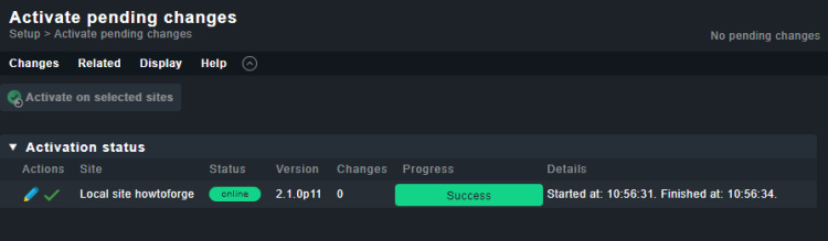 Comprobar el estado del host activado