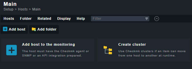 Checkmk Añadir Anfitrión