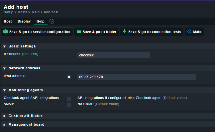 Añadir página de acogida de Checkmk