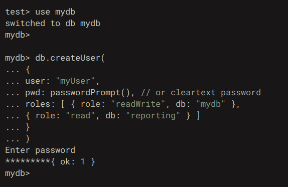 crear base de datos y usuario