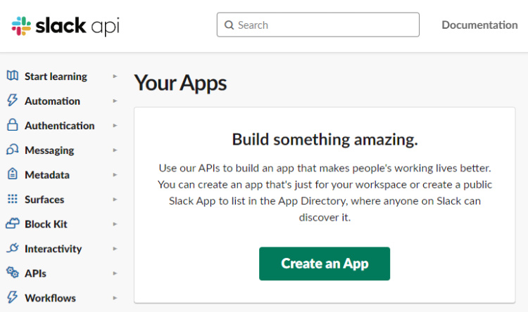 Aplicaciones de la API de Slack