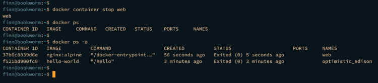 contenedor de parada