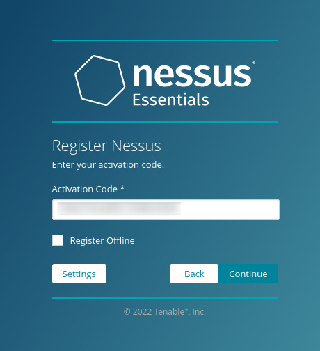 activar nessus