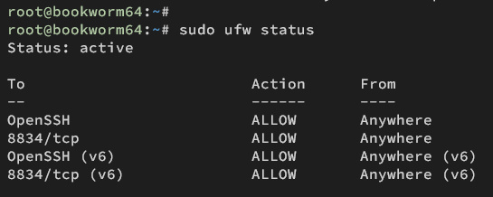 comprobar ufw
