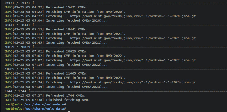 cve fetch db finalizado