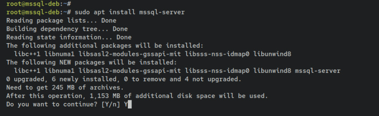 instalar servidor mssql
