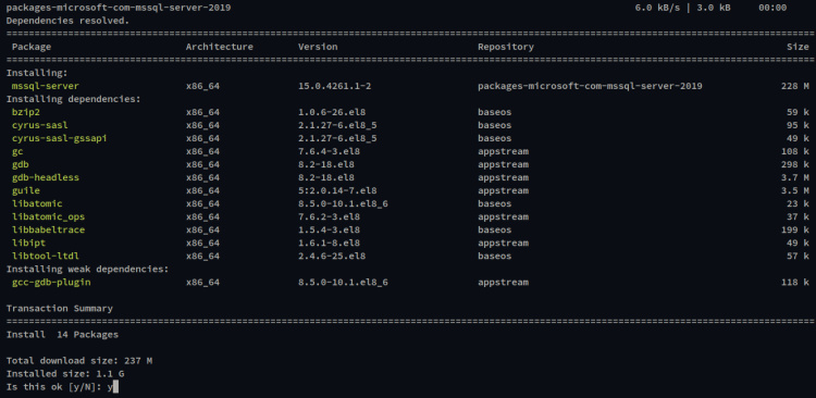 instalar servidor mssql