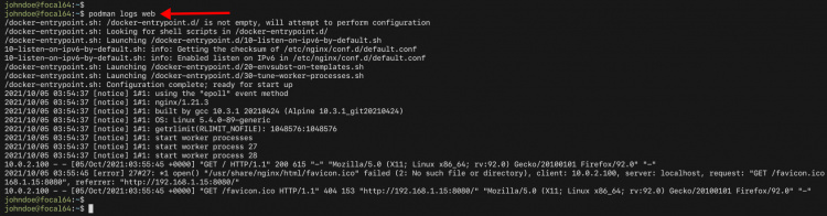 Registros Podman checkc