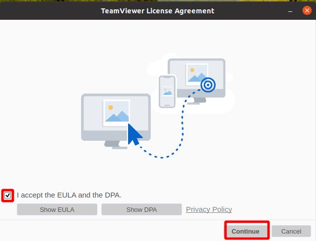 Acepta el acuerdo de licencia
