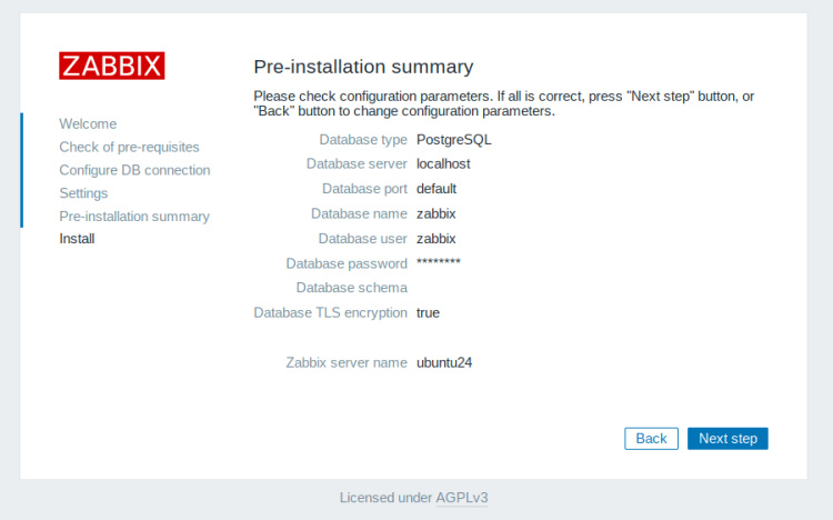 volver a comprobar configuración