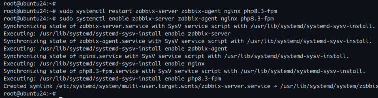 start enable zabbix